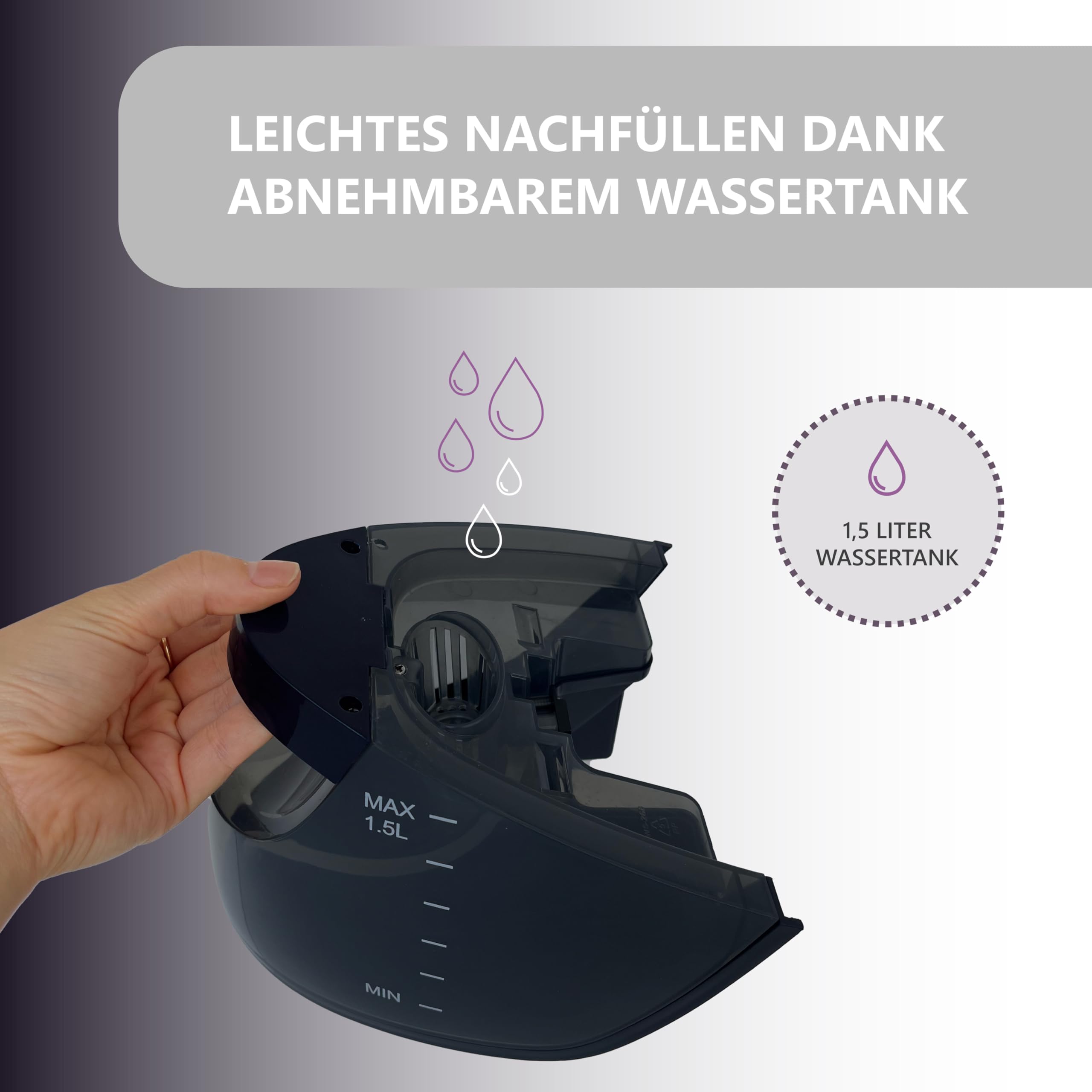 Silva Homeline DBS 580 Dampfbügeleisen, 2600 Watt, 1,5l Wassertank, Keramik-Sohle, Automatische Dampfanpassung, Anti-Tropf-/Anti-Kalk-Funktion, ECO-Schalter, Selbstreinigung, Autom. Abschaltung, 8 bar