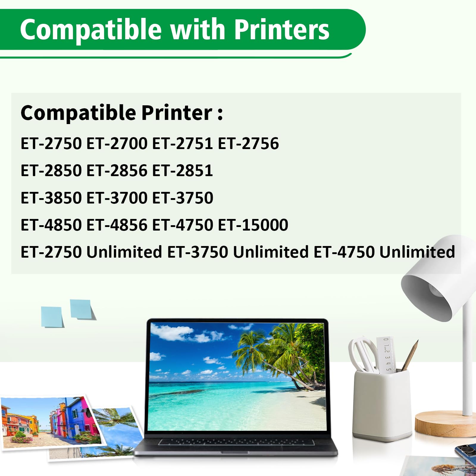 102 Inchiostro Compatibile con Epson 102 Flaconi di Inchiostro per Ecotank ET-2750 ET-4750 ET-4850 ET-3850 ET-2756 ET-2751 ET-2850 ET-2856 ET-3700 ET-3750 ET-4856 ET-15000 (5 Pack 2BK/C/M/Y)