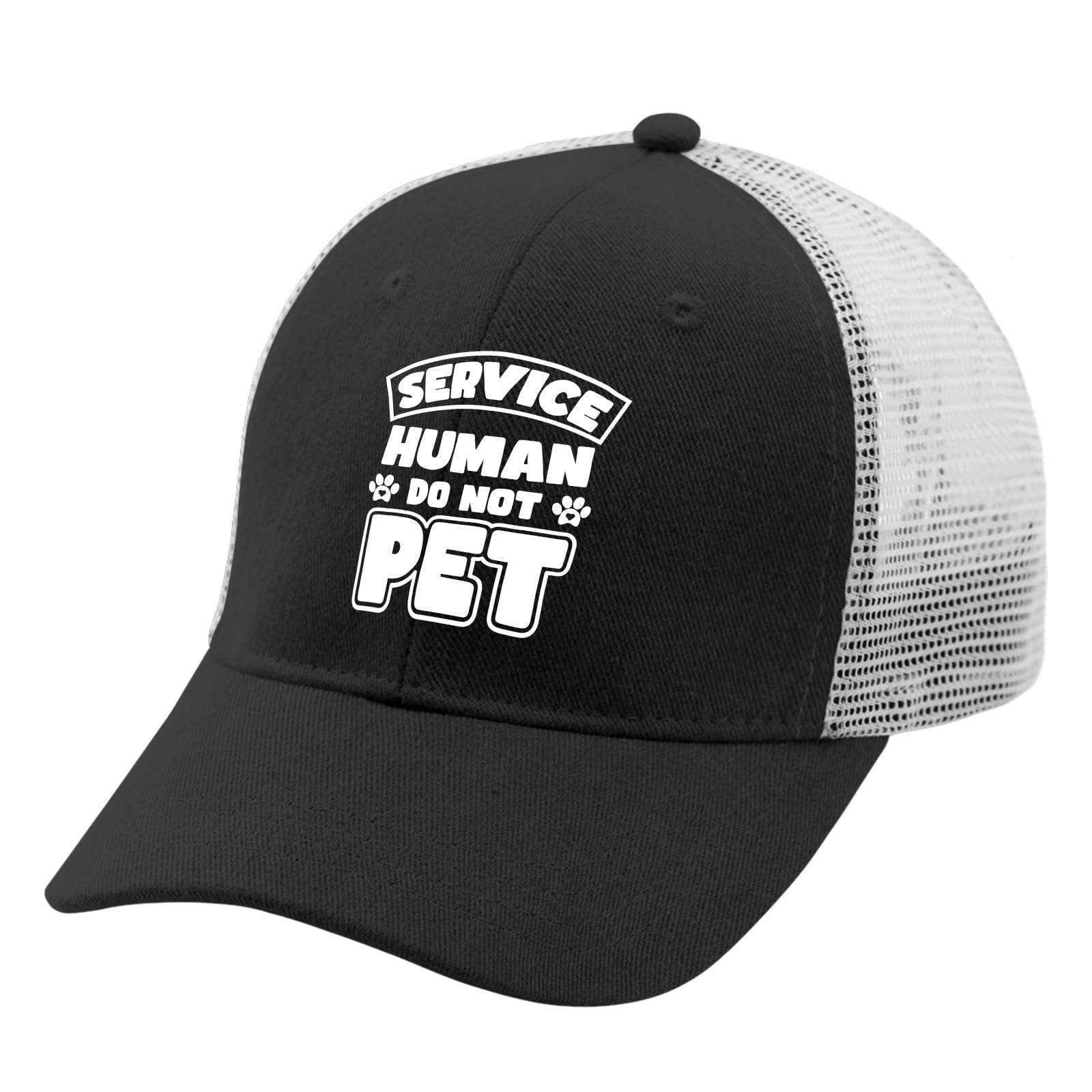 Service Human Do Not Pet Hat for Men Baseball Cap Low Profile Washed Running Hat Cotton