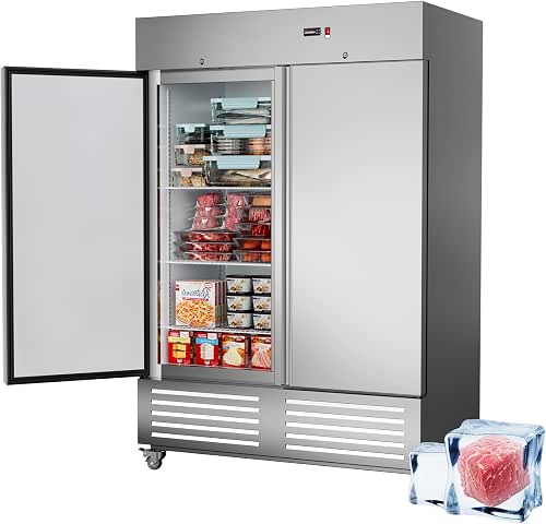 54"W Commercial Freezer 2 Door Stainle13ea