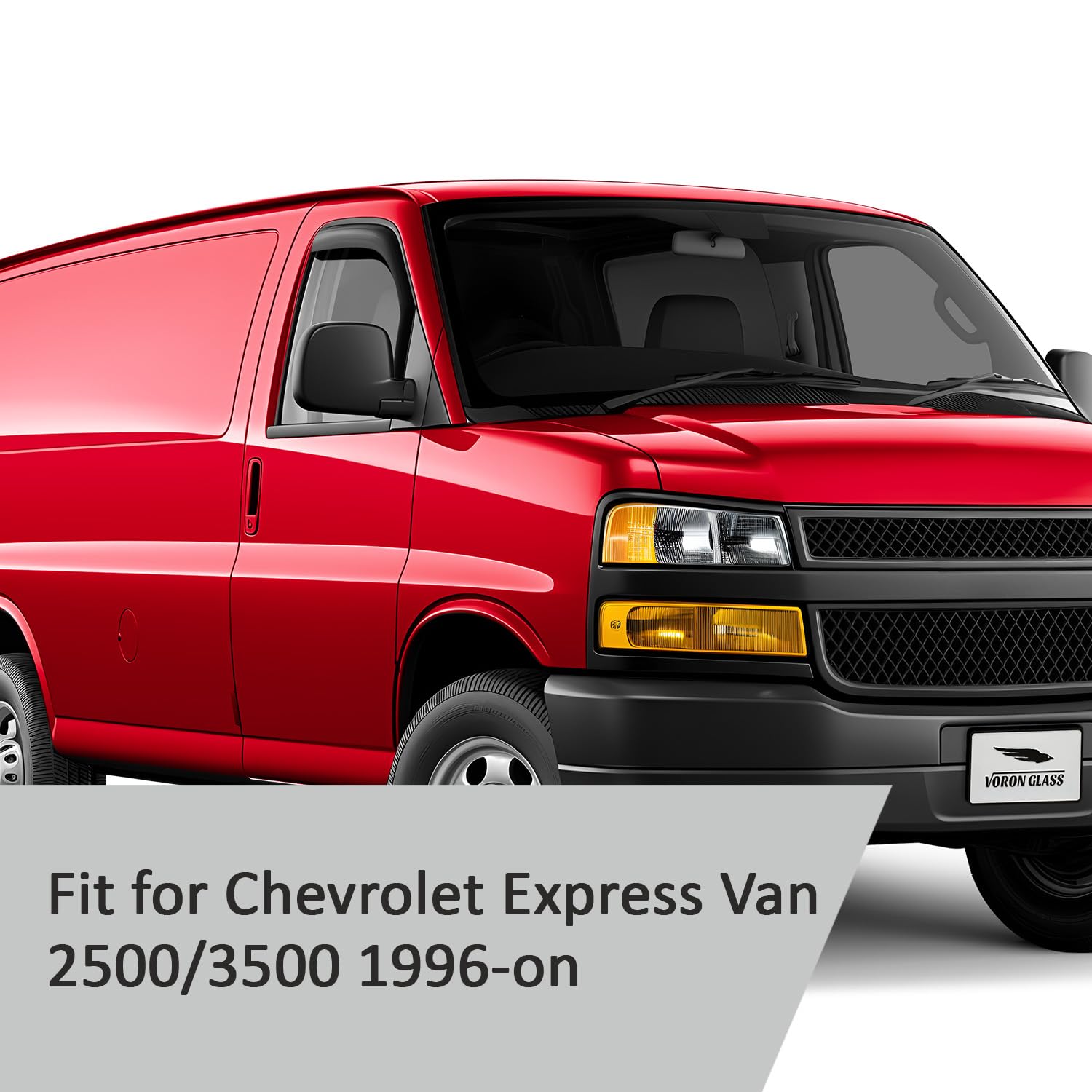 Side Window Deflectors Rain Guards for 15-19 Chevy Silverado 2500/3500