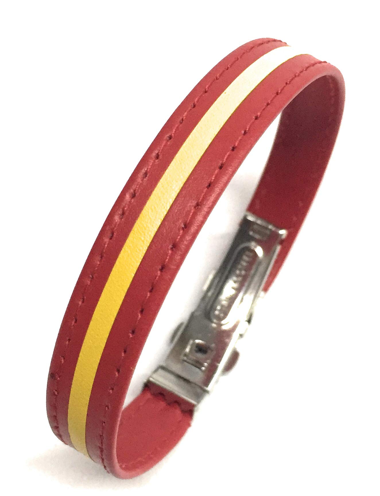YOJAN PIEL | Pulseras de Piel Bandera España, Francia, Italia y Alemania | Complementos de Moda Unisex para Hombres y Mujeres de Estilo Atemporal y Elegante | Regalos Originales y Exclusivos