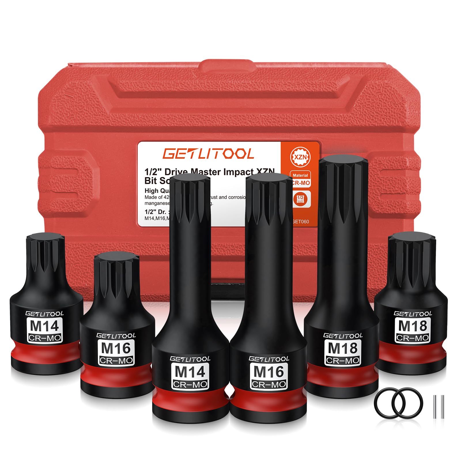 Amazon.com: GETLITOOL 6PCS Impact XZN Bit Socket Set, M14 M16 M18