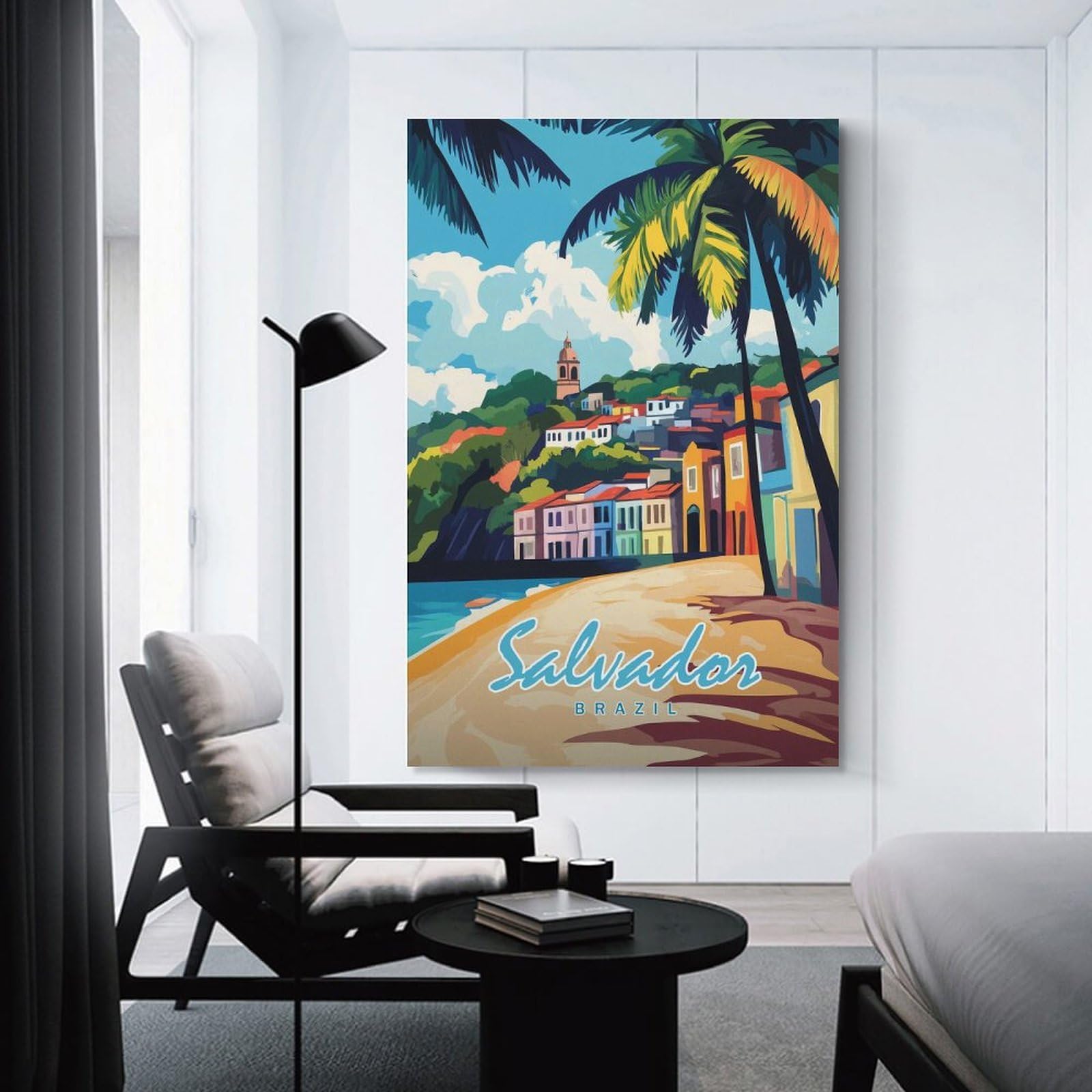 Junmoney Salvador, Brazil Travel (2) Home Decor Wall Art, 20x30inch(50x75cm), for Apartments, Flats Or New Home Decor, An Easy Choice for New Home Styling
