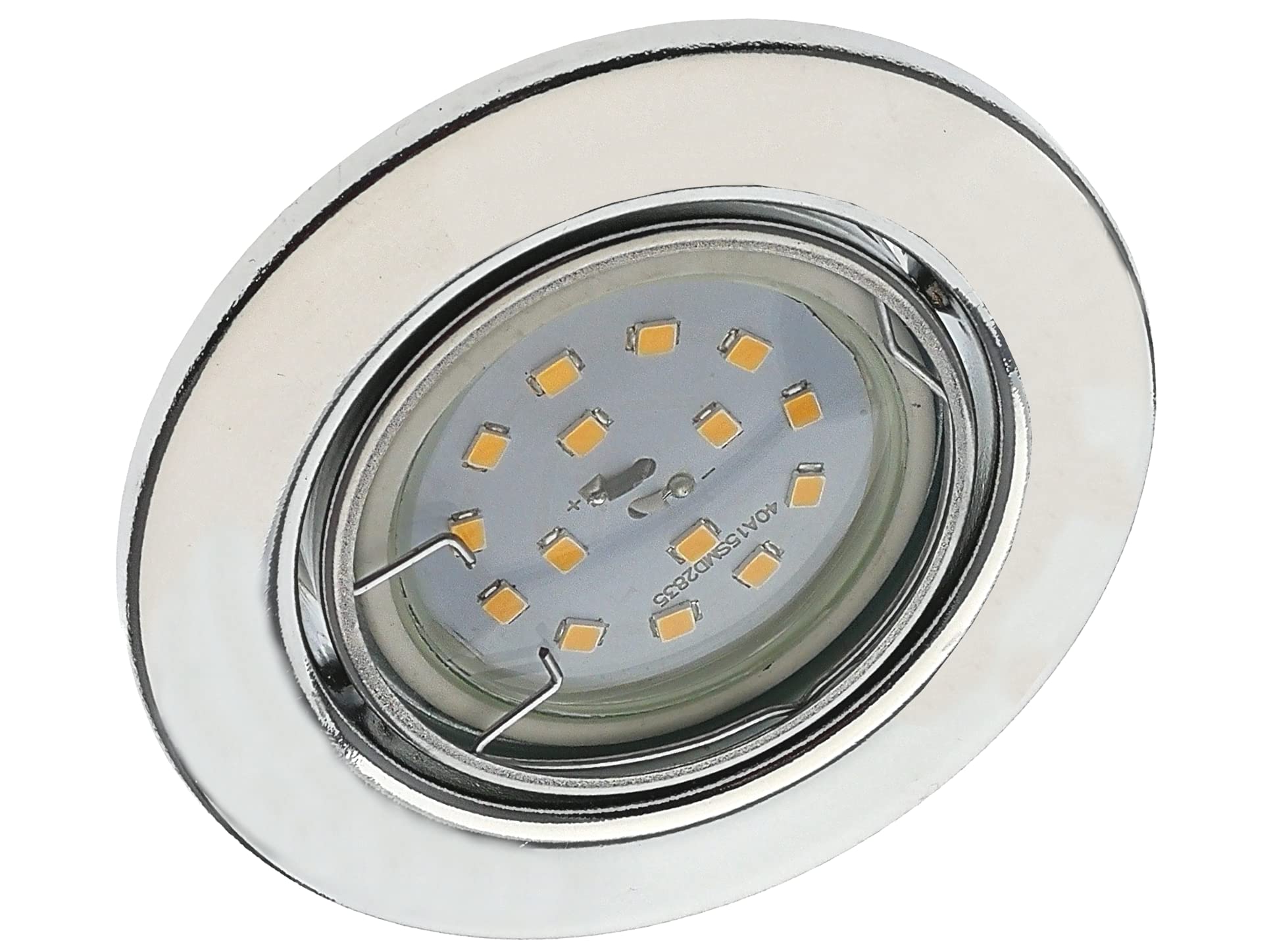 Trango 10er Pack MO15SD*10 Ultra flach 5Watt 3 Stufen dimmbar LED Modul 3000K warmweiß zum Austauschen GU10 & MR16 Leuchtmittel, Einbauleuchten, Deckenstrahler, Einbaustrahler, Deckenleuchte