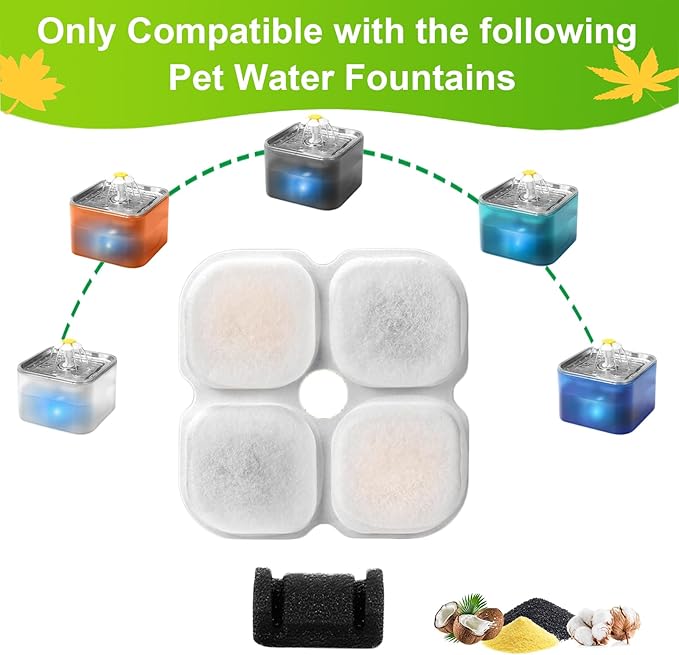 Filtros para Fuente de Agua para Gatos Daoxuan, 12 Piezas miniatura 2