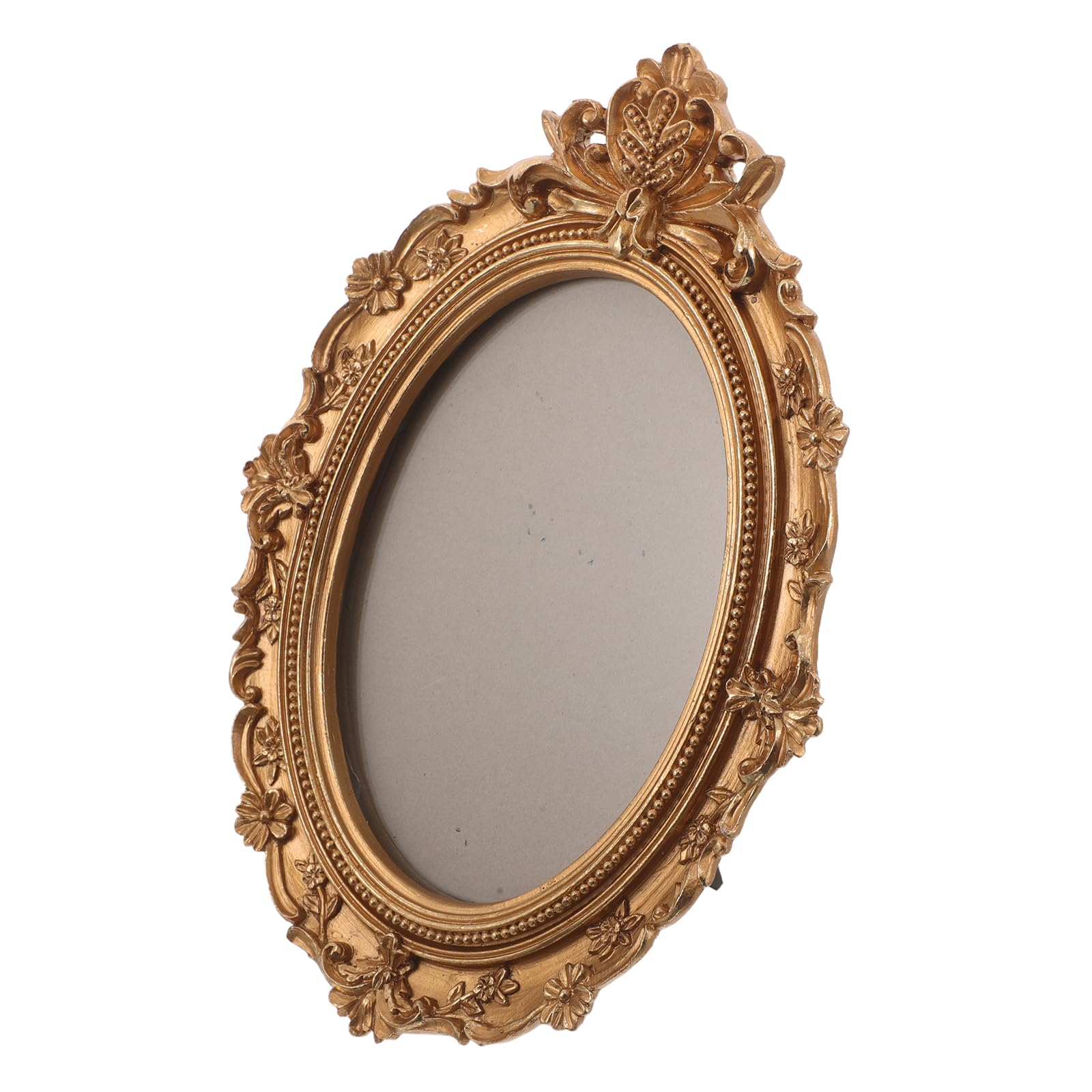 Cadre photo vintage en résine dorée style européen moulure sculptée
