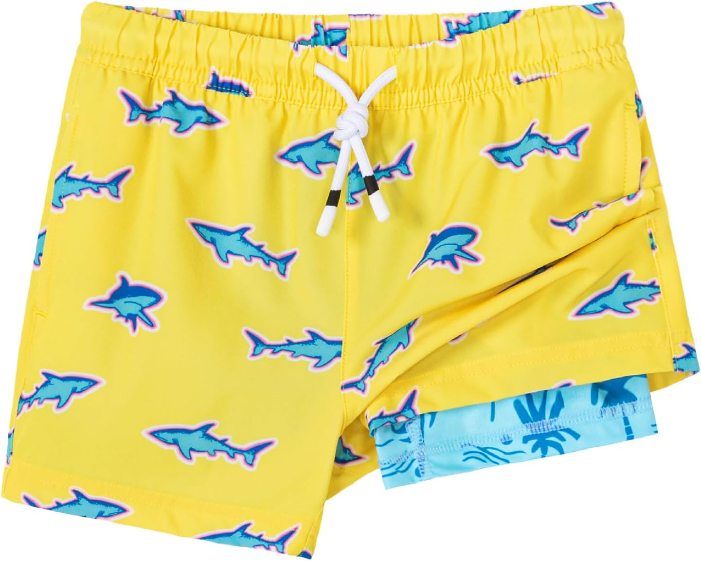SURF CUZ Boys Swim Trunks with Compression Liner Toddler Swimsuit Boy Swim Shorts Bathing Suits Boxer Brief Swimming Trunks