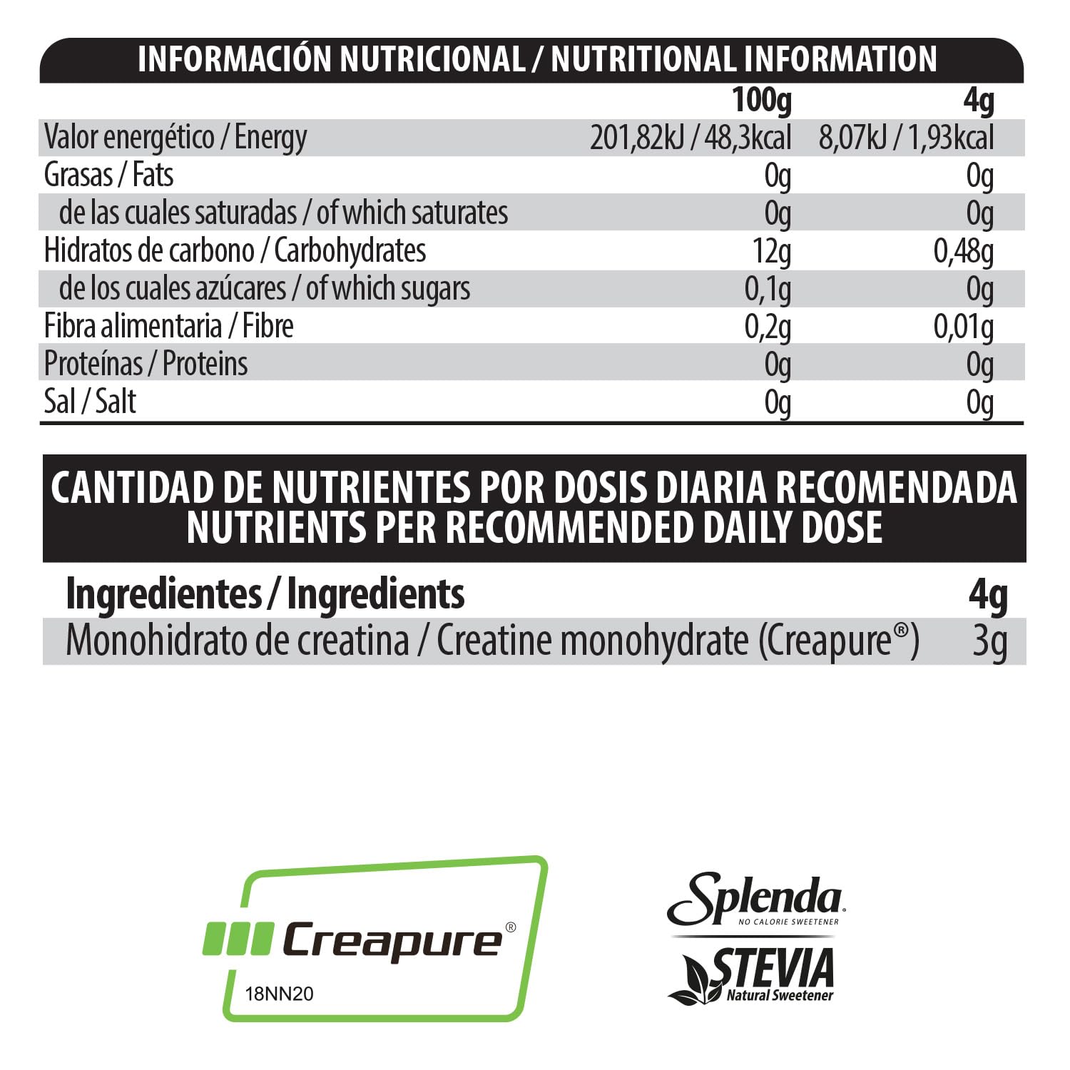 BIG - Creatina Creapure ® - Creatina Monohidratada Creapure en Polvo, Rendimiento Físico y Recuperación - Materia Prima Premium - Monohidrato de Creatina de Rápida Absorción, Vegana (250g, Kojak) — view 6