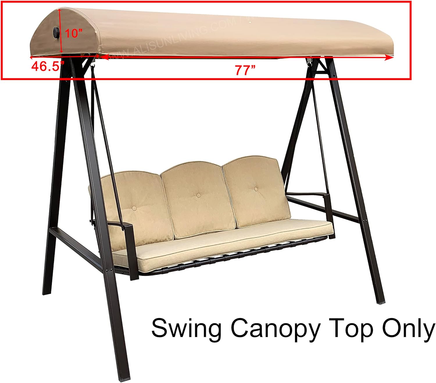 ALISUN Replacement Canopy Top for Model#GSS00132D Cunningham 3-Seater Patio Swing (Top Only)