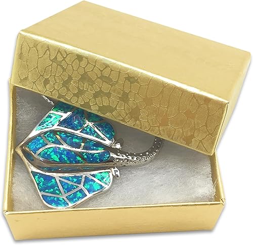 TheDisplayGuys - Paquete de 100 cajas de cartón rellenas de algodón #10 para joyas, papel de aluminio dorado (1.9 x 1.3 x 0.7 pulgadas), para envío