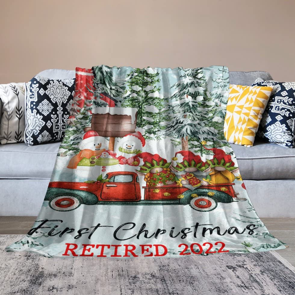 Jeté double face arbre de Noël plaid doux pour voyage et canapé