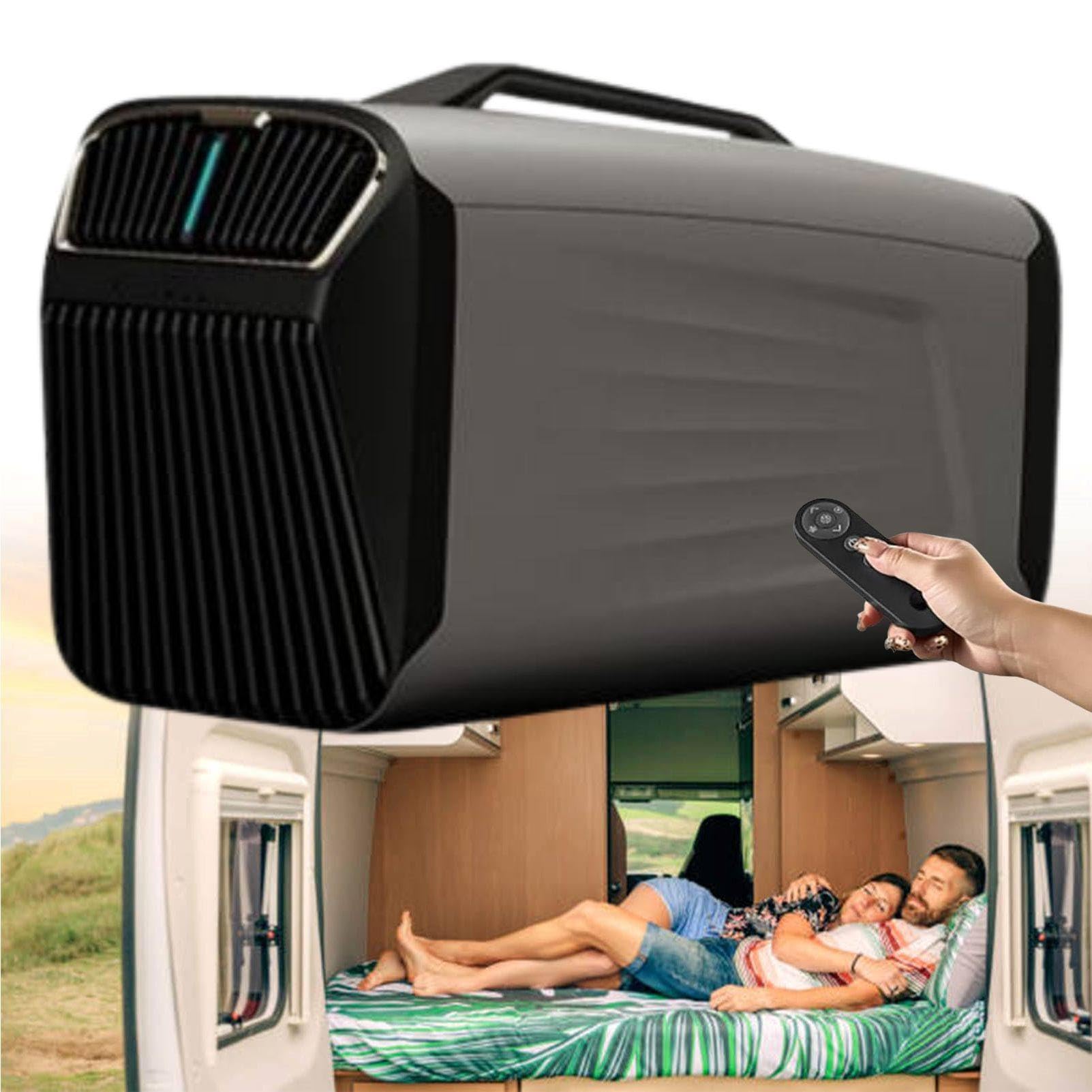 MhWrughts 5200BTU Portable Camping Air Conditioner, Quiet 400W Tent AC Unit with 4-in-1 Cooling System for Outdoor Camping, RV Travel, Van Life, Garage and Indoor Use 24V-Green