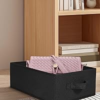Vista 19 de JAKAGO Fabric Storage Bins set of 4 Rectangle Storage Baskets with Handle Foldable Closet Organizer for Clothes Towel bedding Books Collapsible