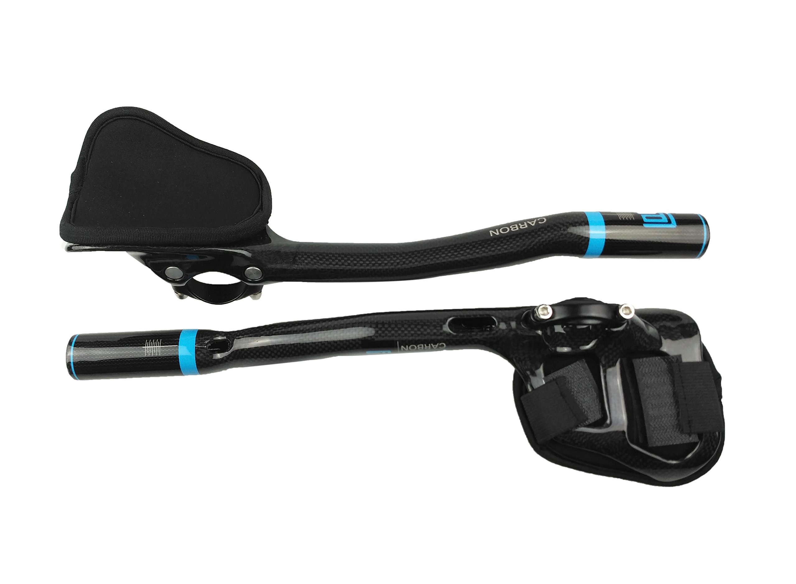 PLATT Manillar de Bicicleta de Triatlón 3K Carbono Tri Bar apoyabrazos TT Manillar para MTB Bicicleta de Carretera, 31,8 mm