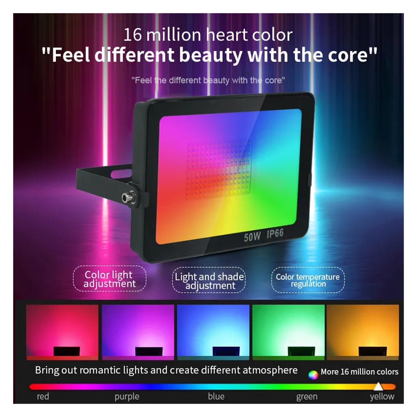 2 Uds RGB Luces De Navidad Proyector Led For Exteriores IP66 Led Impermeable 50W 30W Iluminación Exterior For Jardín Patio Focos LED(2pcs,50W)