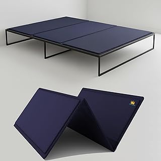 Thin Bunkie Board Large Queen (58.5x 80'') & Low Profile Bed Support Board | Breathable, Noise Minimizing, Moisture Resistant, Easy Setup | Folding Spring Box, Bed Boards for Under Mattress