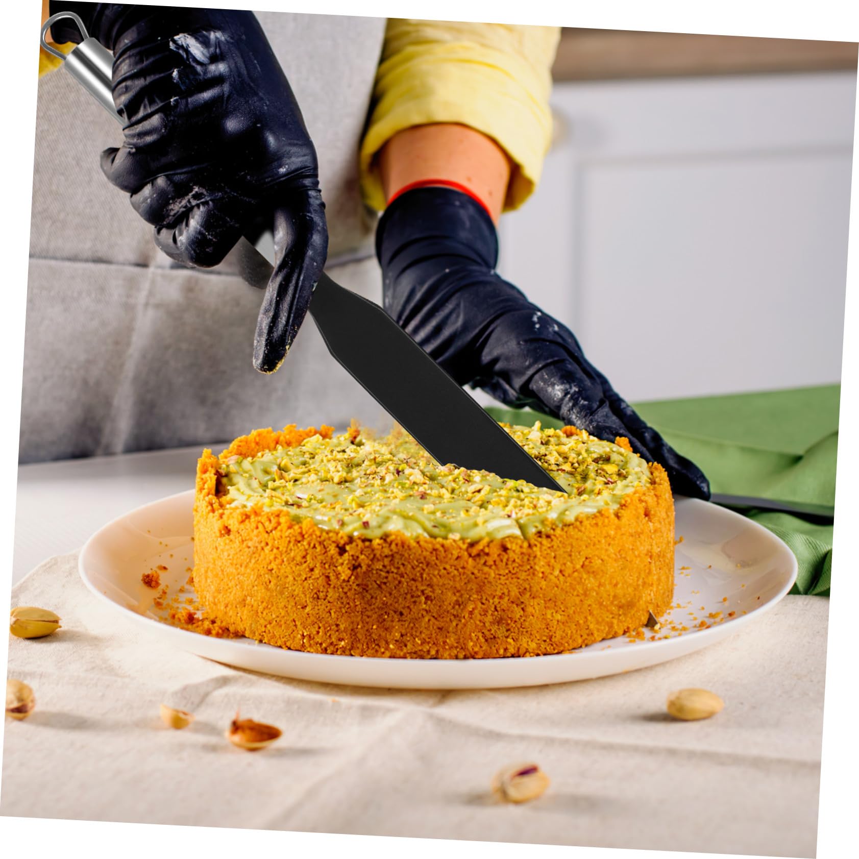 ERINGOGO Espátulas de Acero Inoxidable para Crepes y Crema Utensilios de Cocina Prácticos para Repostería Raspador y Espátula para Pancakes Ligero y Fácil de Guardar