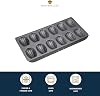 MasterClass Madeleine Tray with PTFE, PFOA and BPA Free Non Stick, Robust 1mm Thick Carbon Steel, 12 Hole Cake Mould, 4x 2 cm, Grey