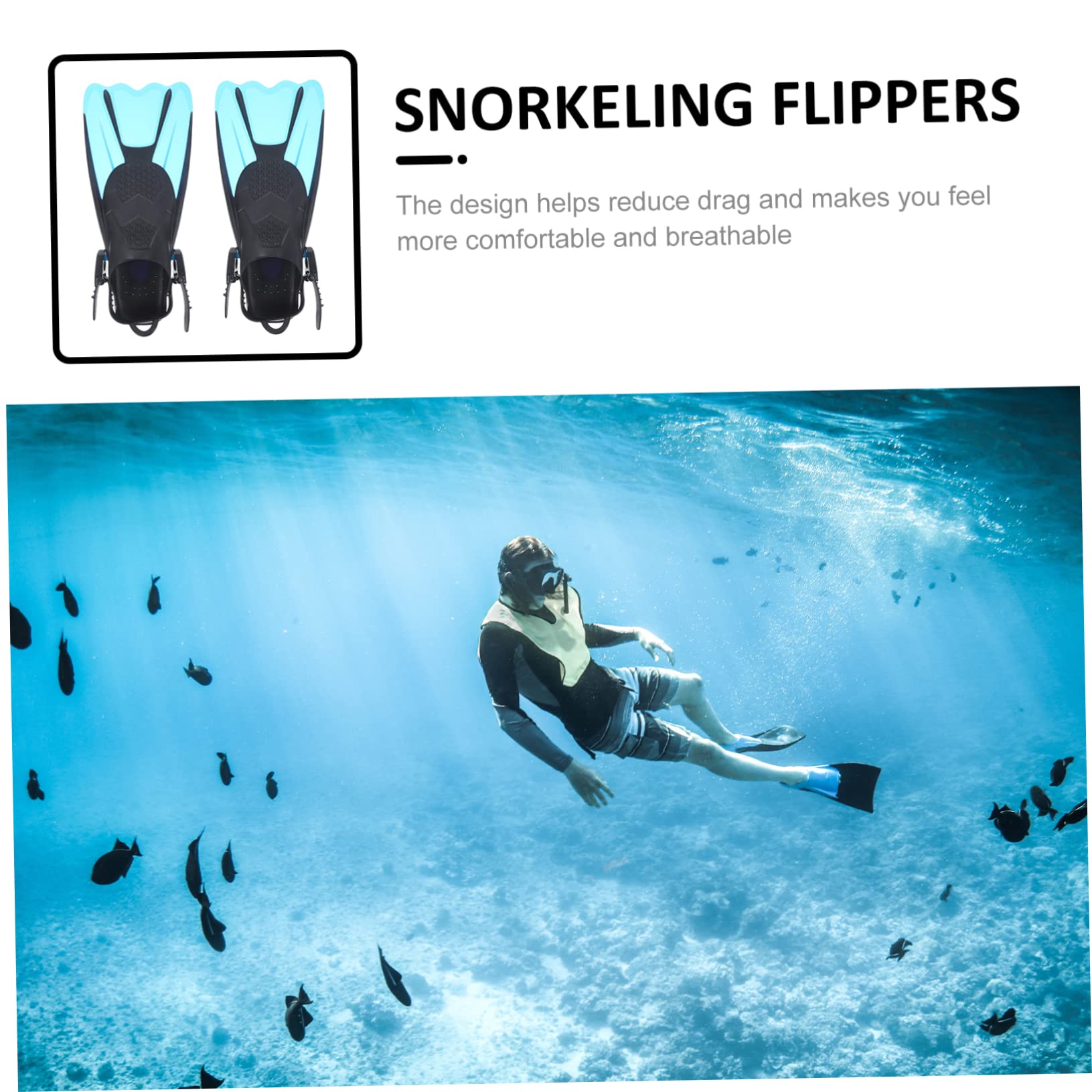 Abaodam Aletas de Buceo de Flexible para Adultos para Natación Esnórquel y Entrenamiento Diseño Ergonómico y Portátiles