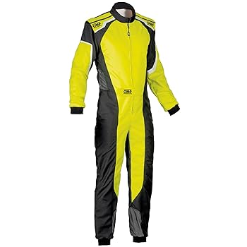Amazon | OMP KS-3 カートスーツ, ブラック/イエロー, 52