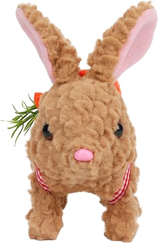 Miniatura 210 de Hopearl - Juguete electrónico interactivo de peluche, mascota con sonidos y movimientos, regalo jirafa animada que camina y mueve la cola