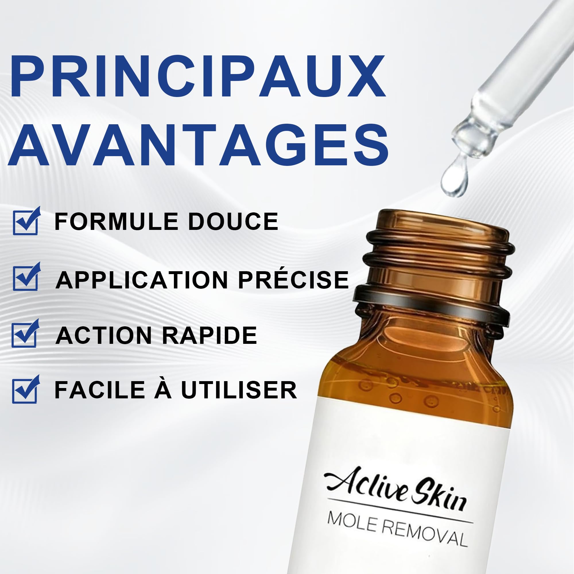 Action Enlèvement Des Acrochordons – Pipette Précision Visage & Corps | Élimination Ciblée des Verrues Plantaires, Vulgaire et Plates | Formule Douce à, Format Voyage(10ml)