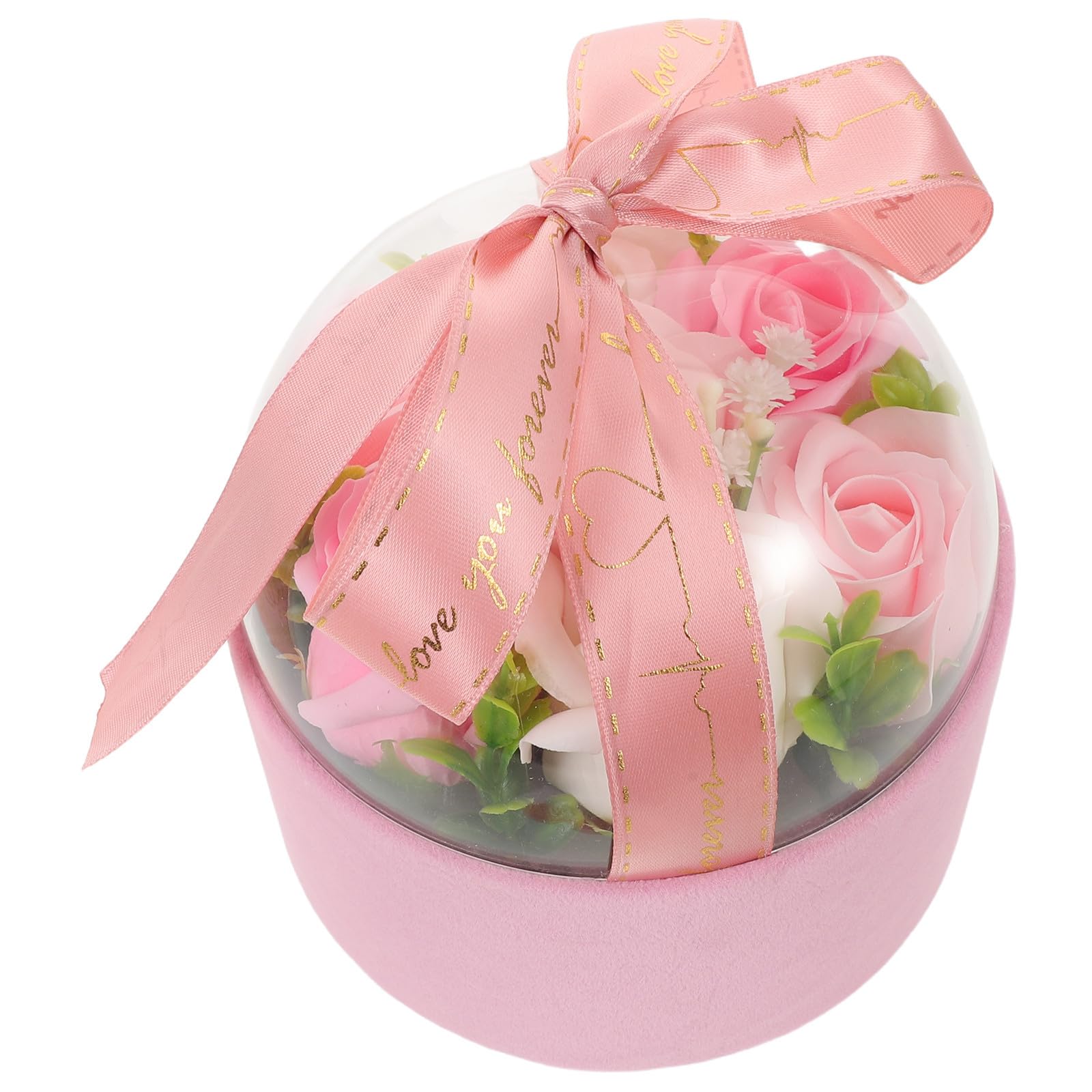 Toyvian 4 Pezzi Rose di Sapone Profumate Rosa in Scatola Regalo Elegante | Fiori Decorativi Creativi, Freschezza Delicata e Duratura, per Mamma o Fidanzata, Natale e San Valentino