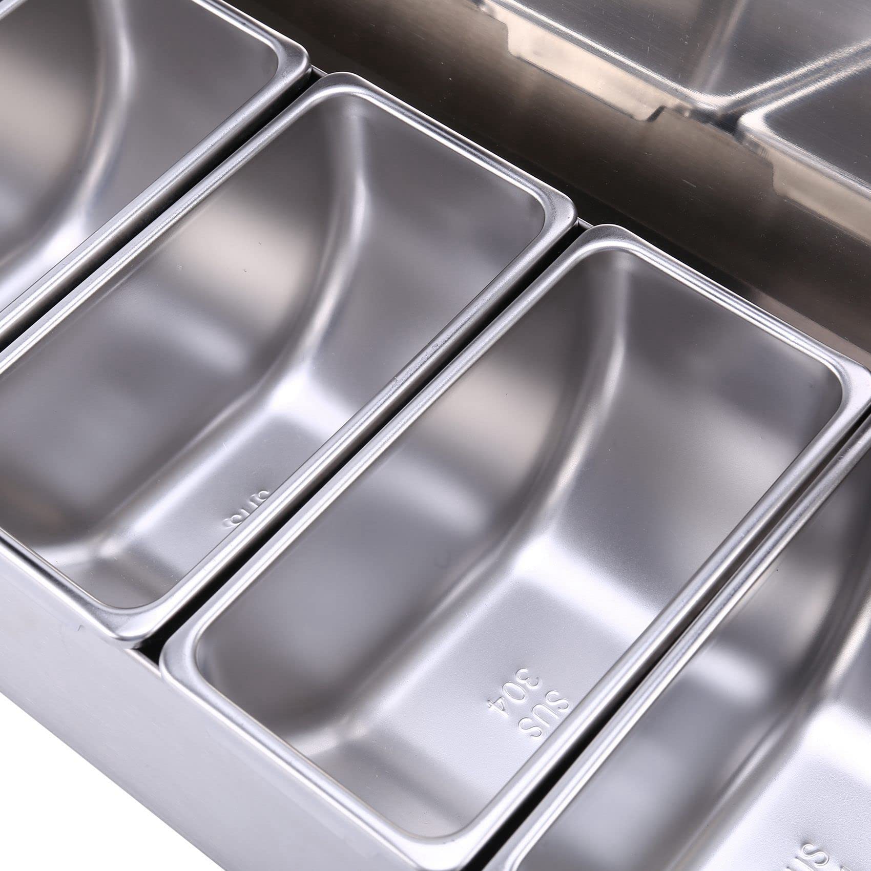 2X Rostfreier Stahl Gewürz Box Restaurant Chef Gewürz Box mit Deckel Aufbewahrung Box Haushalt Gewürz Behälter
