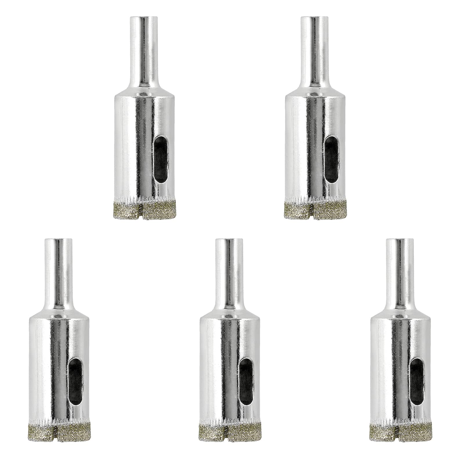 Jamiikury 5/8" / 16mm Diamond Drill Bit, Diamond Hole Saw, Glass Drill Bit, Tile Hole Saw Suitable for Ceramic Glass Tile Porcelain Marble (Pack of 5)