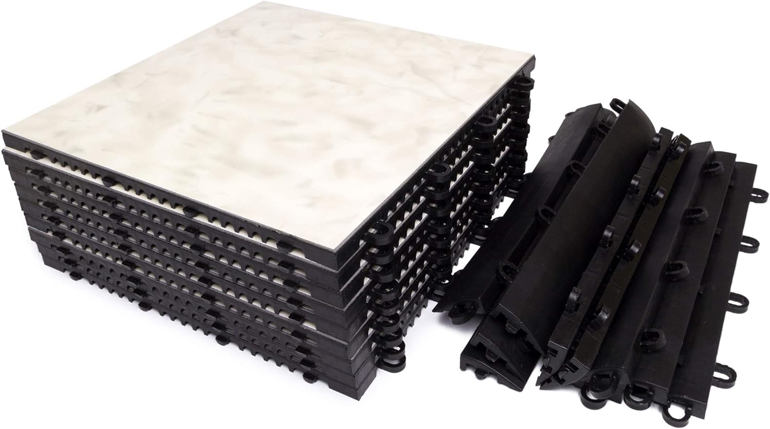 SnapFloors 3X3 Modular Dance Floor Kit (3' x 3'), 21 Piece (Luxury White) : Sports & Outdoors