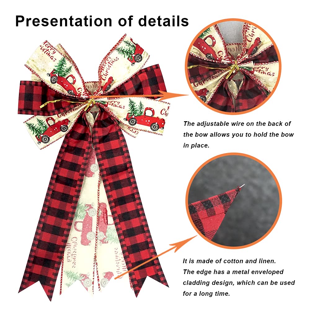 Estivaux Lot De 10 Nœuds De Noël Pour Couronne De Noël - Nœuds à