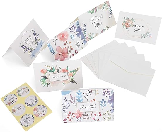 Amazon 7月の贈り物 グリーティングカード24枚ギフトカードお誕生日おめでとうございます Thank You グリーティングカード 文房具 オフィス用品