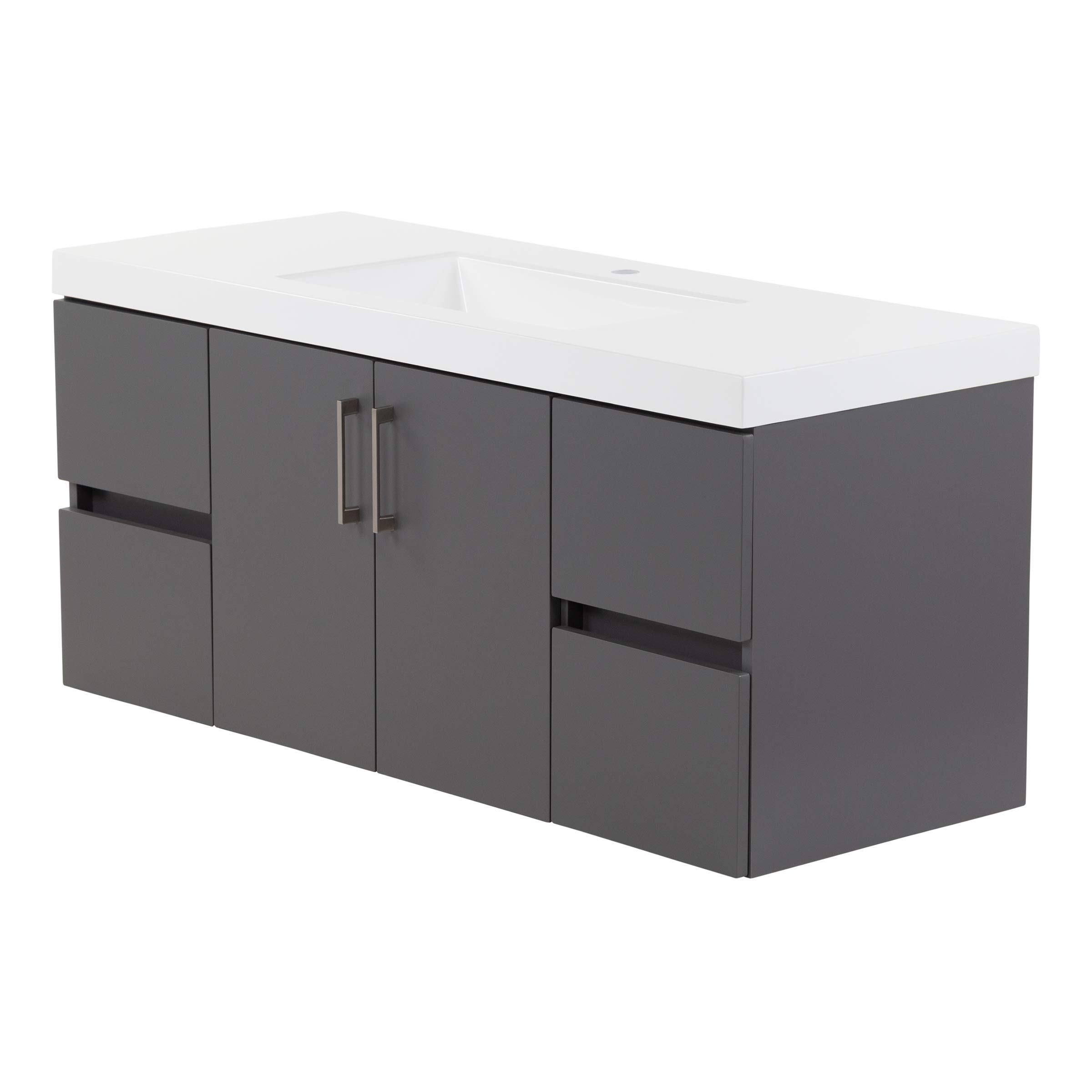 Woodcrafters Home Products Innes Bathroom Vanity with Sink, 48.5" W x 18.75" D x 22.25" H, Deep