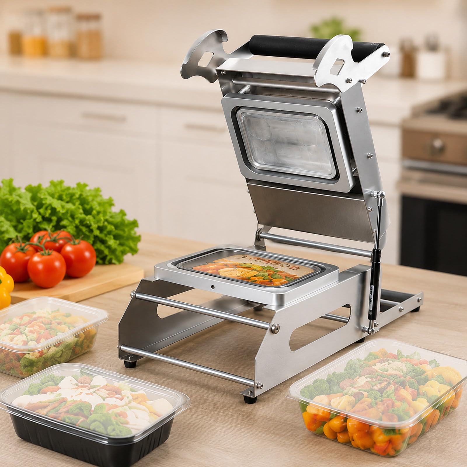 AETEREOS Hand Pressure Food Sealer for Lunch Box Packaging, 7-8s Fast Sealing 200 * 140mm