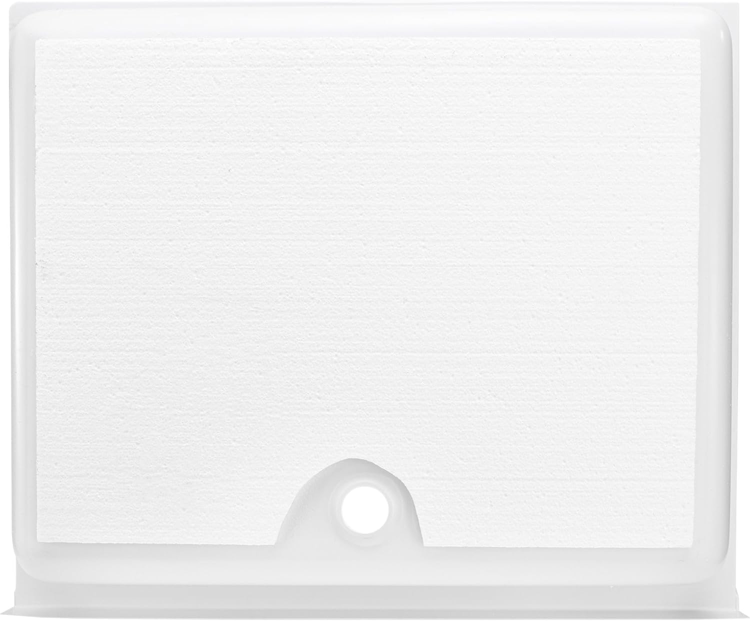 Tough Grade Shower Pan 36" x 30" | White ABS Plastic | Forward Center Drain | Foam Supported Base | Textured Slip-Resistant Surface | Deep Splash Guard | Rectangular Shower Tray | Made in USA
