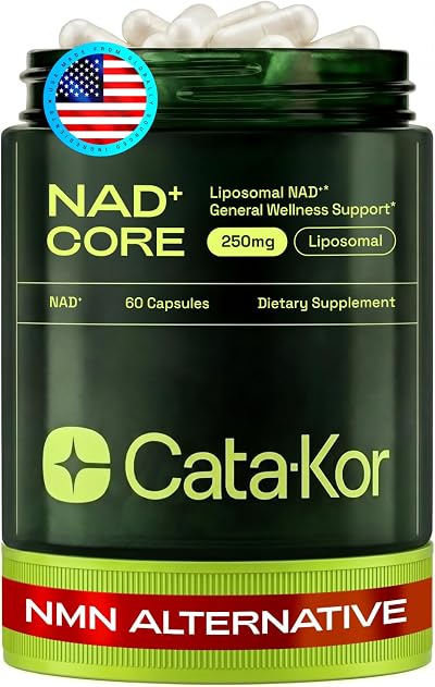 Cata-Kor NMN Supplement Alternative – Liposomal NAD+ Supplement - NAD CORE 90-Day Supply 180 Capsules