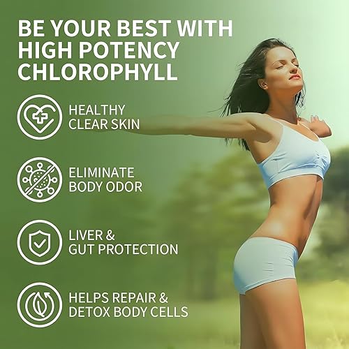 Miniatura 3 de Gomitas de clorofila con aceite de semilla negra, moringa, probióticos para el olor corporal, la digestión, la piel, el cabello y el apoyo