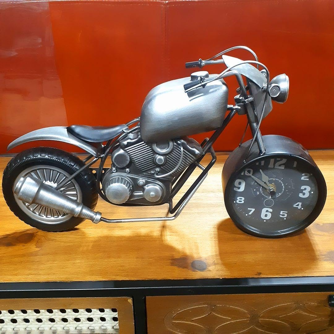 輸入雑貨　アナログ　『カスタムバイク置時計』　ブリキ素材　ヴィンテージ仕様 輸入雑貨 アナログ 『カスタムバイク置時計』 ブリキ素材 ヴィンテージ