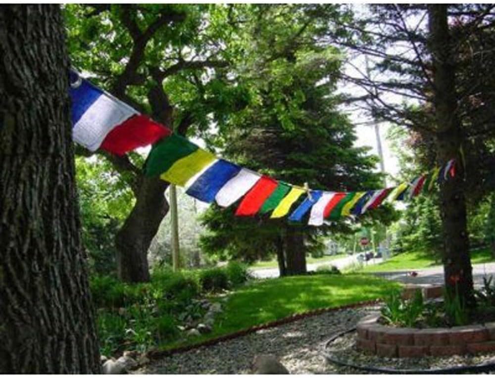 Tibetan Prayer flags ~ 5 ROLL SET ~ Tara flag x 50 ~ Free Tibetan Kalachakra Incense