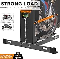 Vista 3 de GRAND PITSTOP Universal Wheel Chock for Motorcycle Stand for Trailer Completely Adjustable Detachable Foldable Wheel Chock (Black V2)