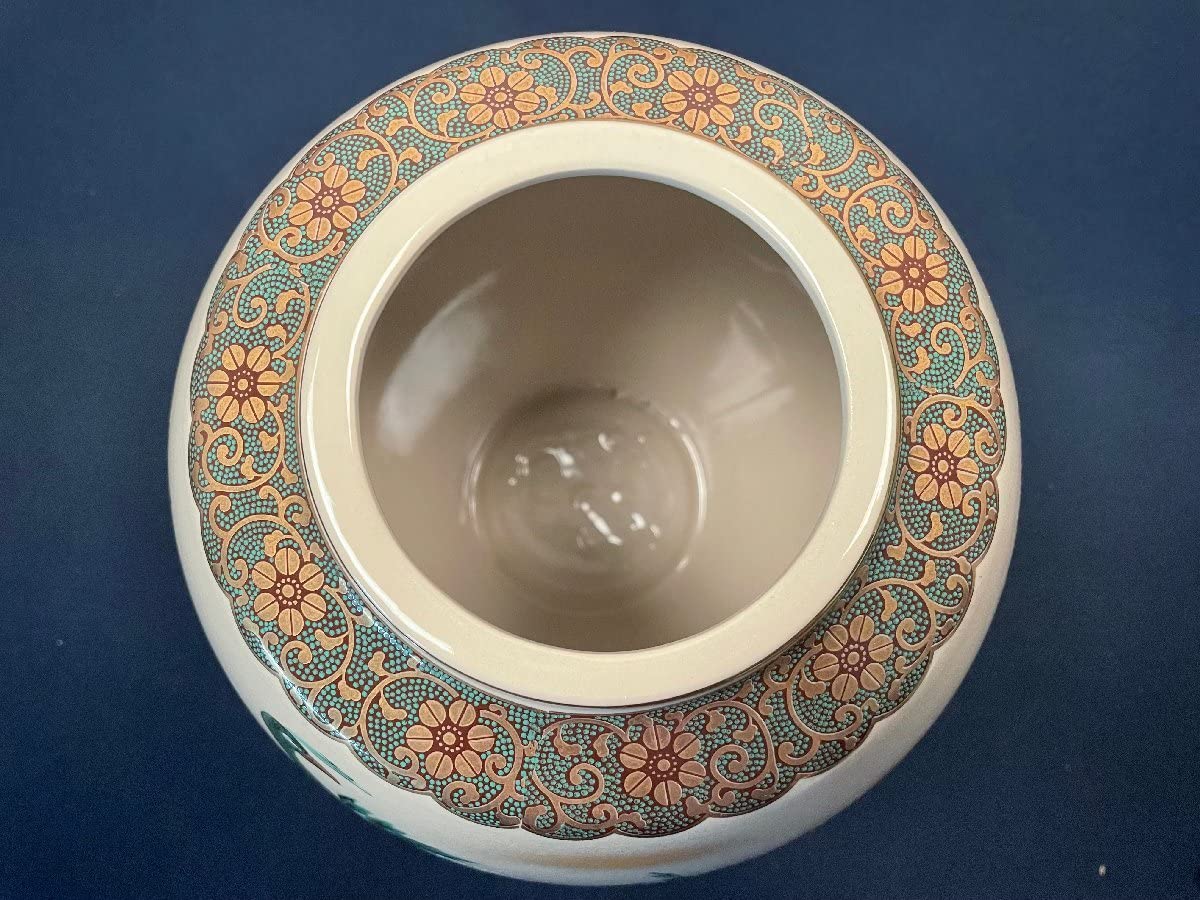 Amazon.co.jp: 九谷焼 陶勝造 九谷謹製 花瓶 花器 壺 色絵金彩花鳥図