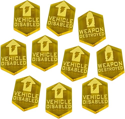 Vista 35 de LITKO Colección de actualización de tokens de juego Fichas de combate Compatible con Star Wars: Legion Pánico Supresión Daño iónico