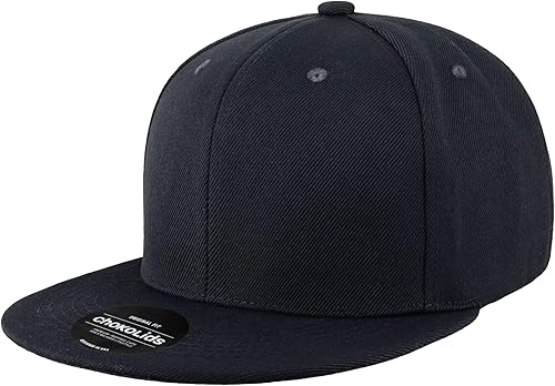 CHOKLIDS Gorra de béisbol clásica con visera plana de Bill con diseño de Snapback en blanco con ala ajustable de extremo alto estilo de color