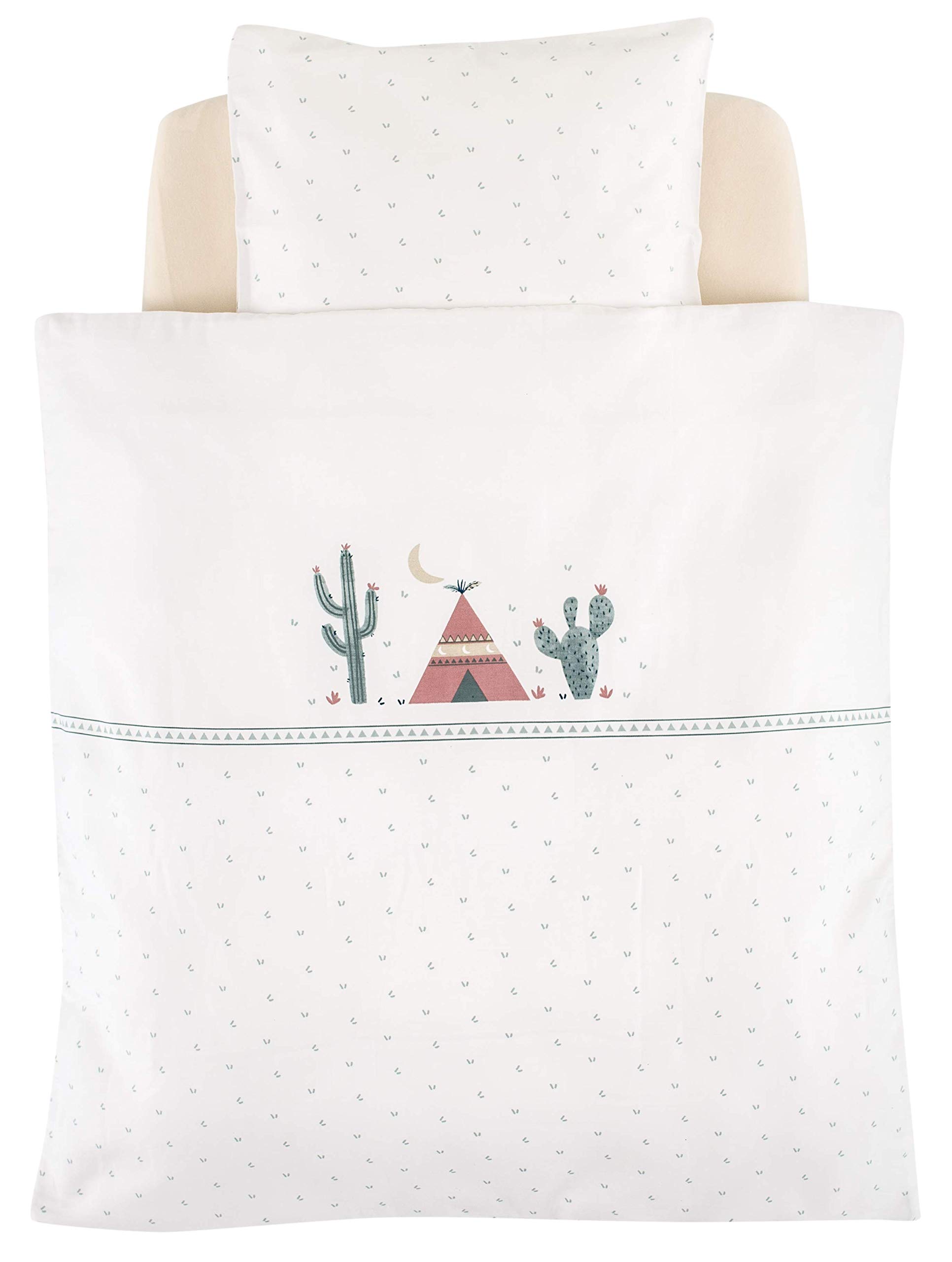 Träumeland TT18403 Bedding Set Cactus Love 80/80 + 35/40 Multi-Coloured, Multicoloured, 80/80 + 35/40 cm - Image 2