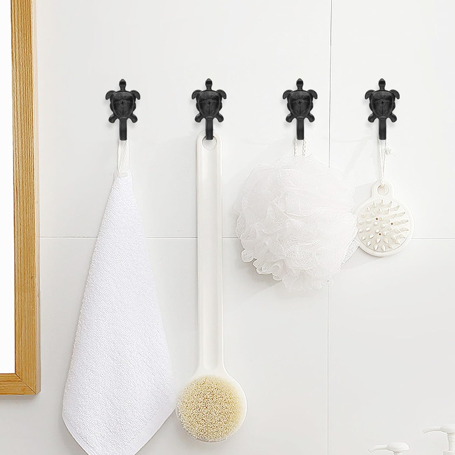 5 Pack Coat Hooks Wall Hooks, Turtle Decorative Wall Mounted Hooks Rustic Metal Hanger for Towel, Key Holder, Hanging Coats, Scarves, Bags, Purses, Backpacks Home Decor (Turtle) - Image 5