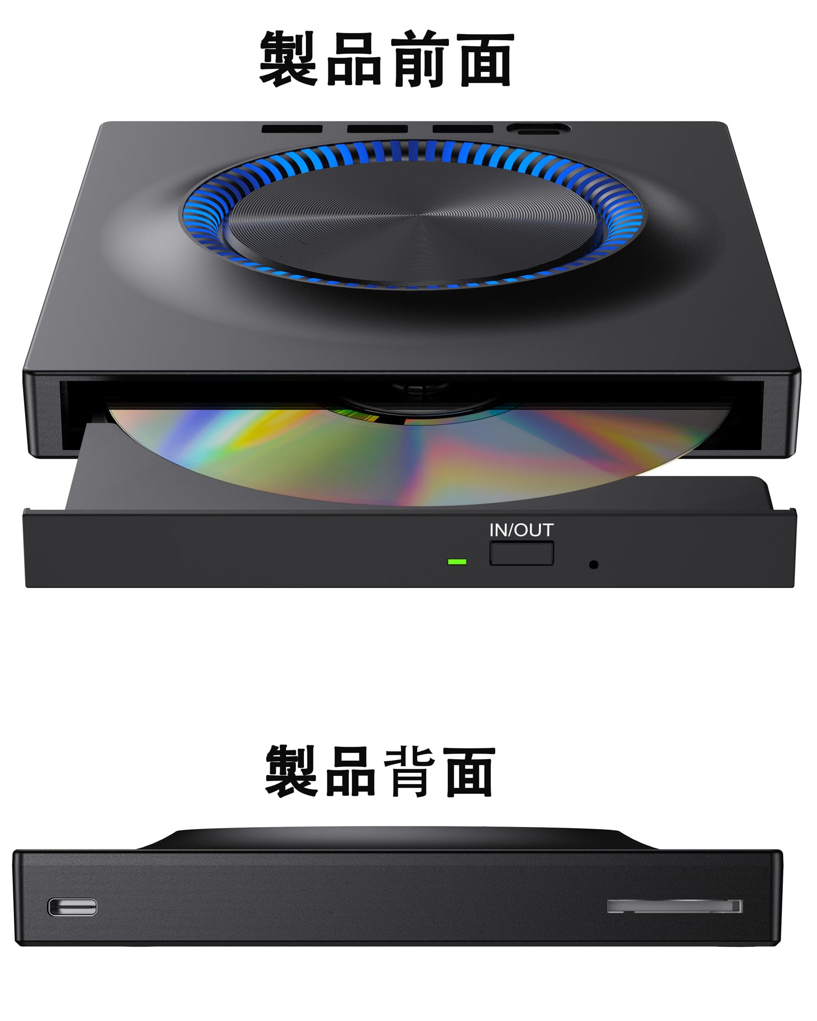 Amazon.co.jp: CYMUM 外付けDVDドライブ 、USB3.0&Type-C両接続