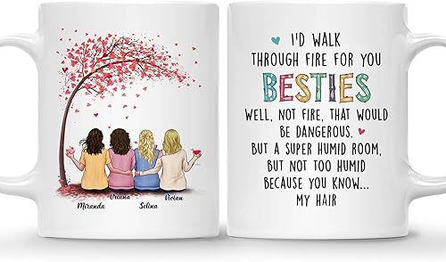 Miniatura 1 de Gossby Taza personalizada para mejor amiga, regalo personalizado para mujeres con diseños, nombres, cumpleaños, regalo de taza de Navidad para
