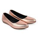 ADISA WEAR Women's Comfortable Metallic Slip-On Ballet Flats - Soft Bellies Shoes for Girls & Ladies - Casual Flat Footwear gallery image