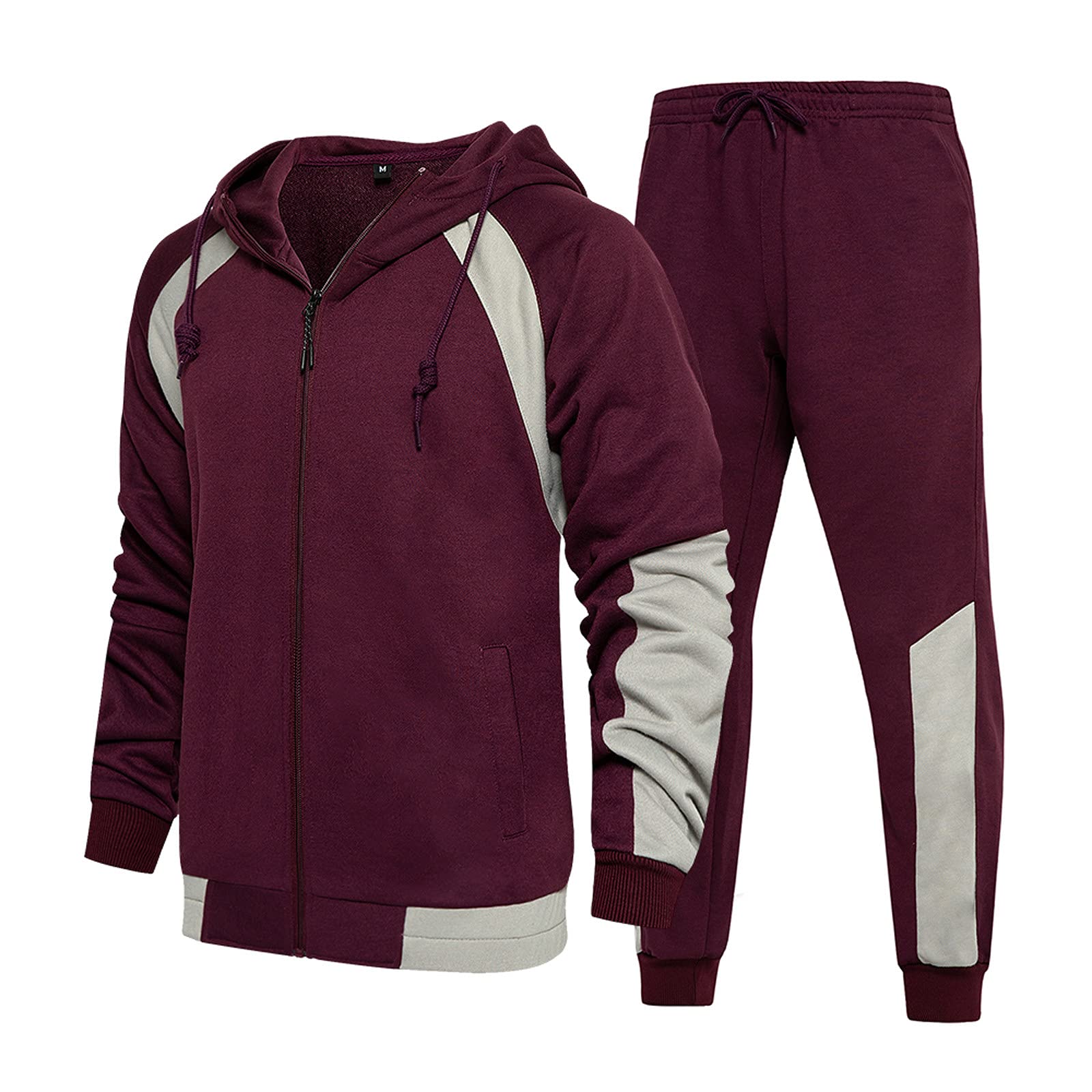 Tuta Ginnastica Uomo - Uomo 2 Pezzo Outfit Solido A Maniche Lunghe O Collo Sports Suit Long Pants Set Completa Invernale Pile